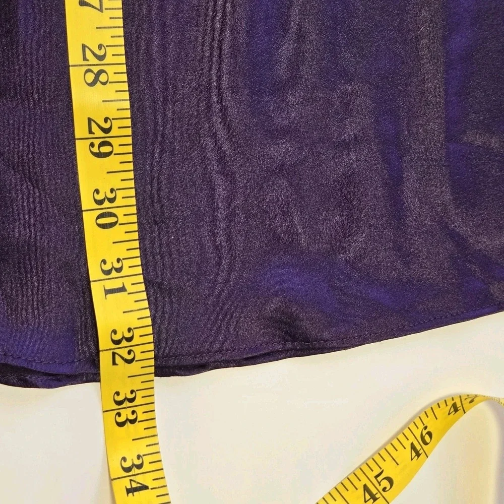 California Dynasty Vtg‎ Purple Satin Lace Nightgown Chemise Size S Slip Lingerie
